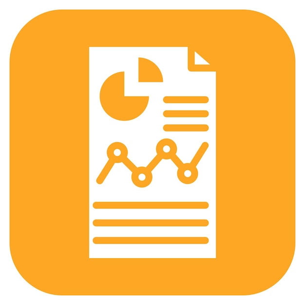 Imagen vectorial del icono del informe Se puede utilizar para la investigación de mercado