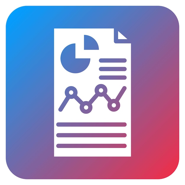 Imagen vectorial del icono del informe Se puede utilizar para la investigación de mercado