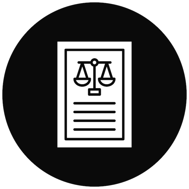 Imagen vectorial del icono del informe Se puede utilizar para la legislación de la ley
