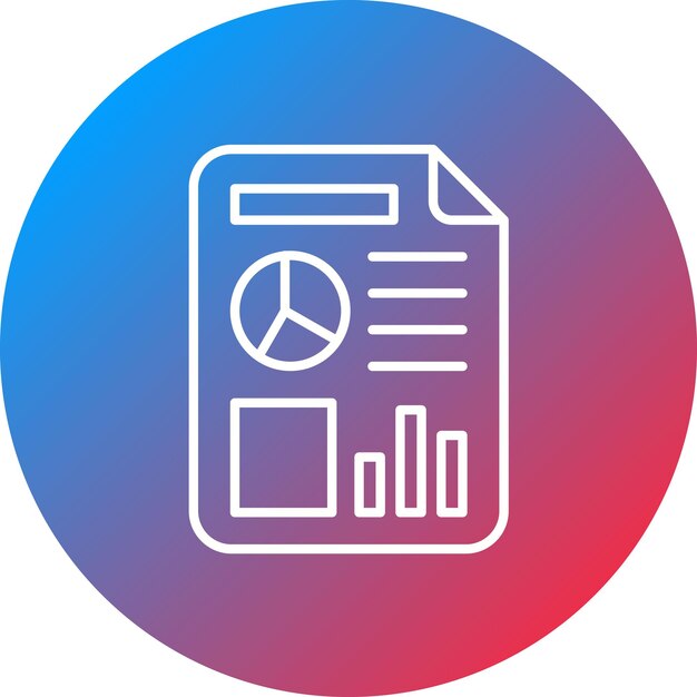 La imagen vectorial del icono del informe se puede utilizar para la productividad