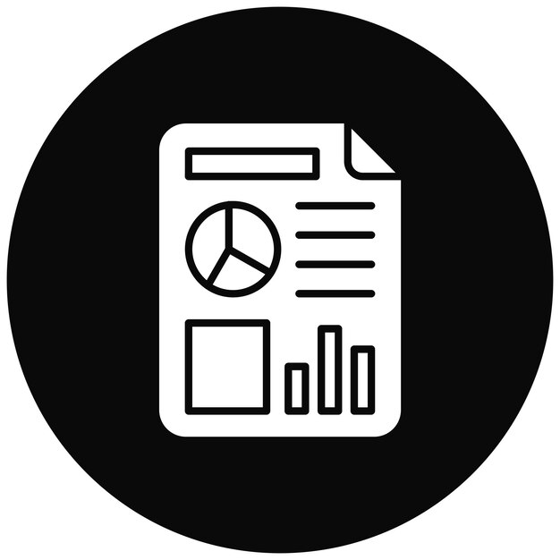 La imagen vectorial del icono del informe se puede utilizar para la productividad
