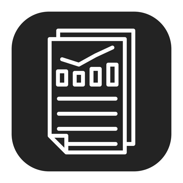 Imagen vectorial del icono del informe Se puede utilizar para reuniones de negocios