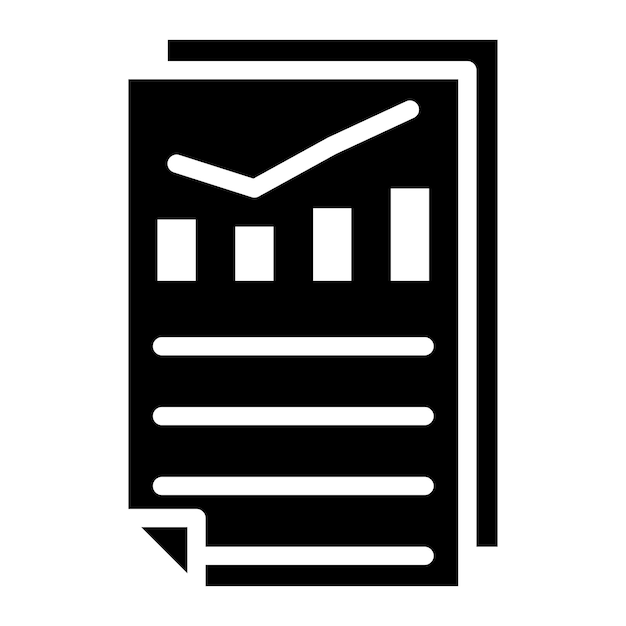 Imagen vectorial del icono del informe Se puede utilizar para reuniones de negocios