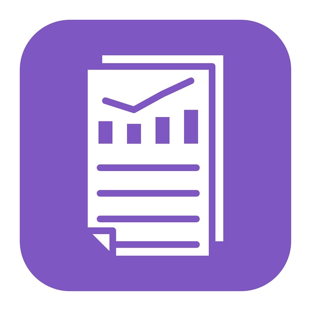 Imagen vectorial del icono del informe Se puede utilizar para reuniones de negocios
