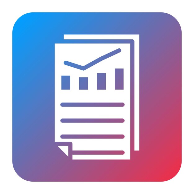 Imagen vectorial del icono del informe Se puede utilizar para reuniones de negocios