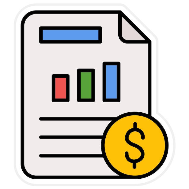 Imagen vectorial del icono de informe Puede utilizarse para la contabilidad