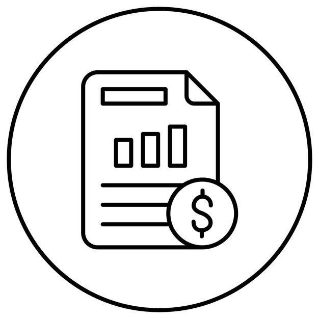Imagen vectorial del icono de informe Puede utilizarse para la contabilidad