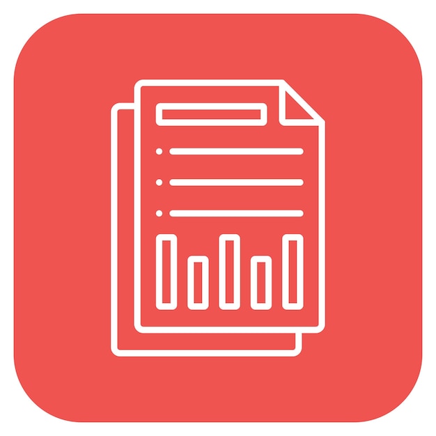 Imagen vectorial del icono del informe Puede utilizarse para Office