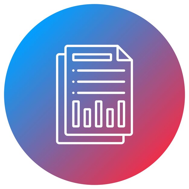 Imagen vectorial del icono del informe Puede utilizarse para Office