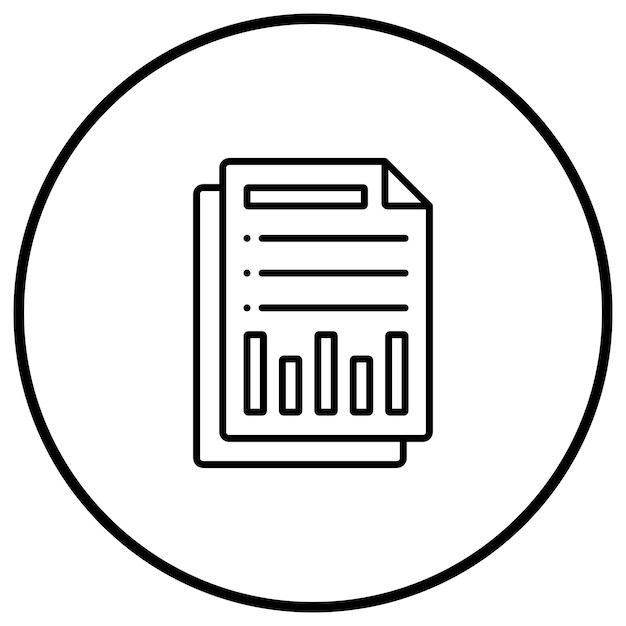Imagen vectorial del icono del informe Puede utilizarse para Office
