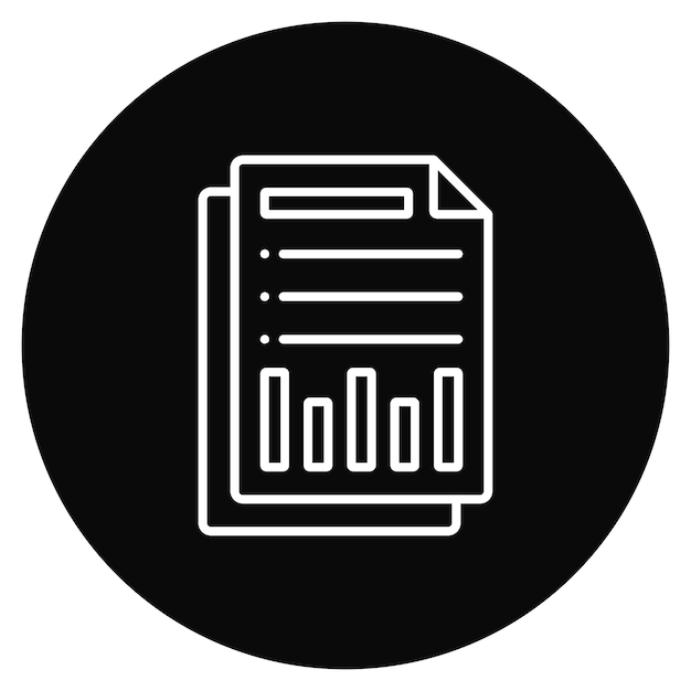 Imagen vectorial del icono del informe Puede utilizarse para Office