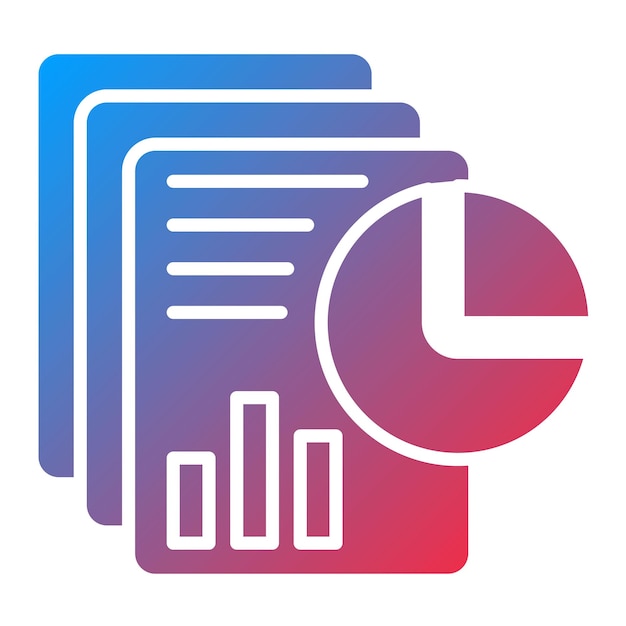 Imagen vectorial del icono de informes de análisis Se puede utilizar para la agencia de redes sociales