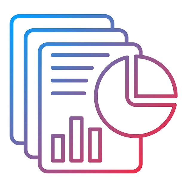 Imagen vectorial del icono de informes de análisis Se puede utilizar para la agencia de redes sociales