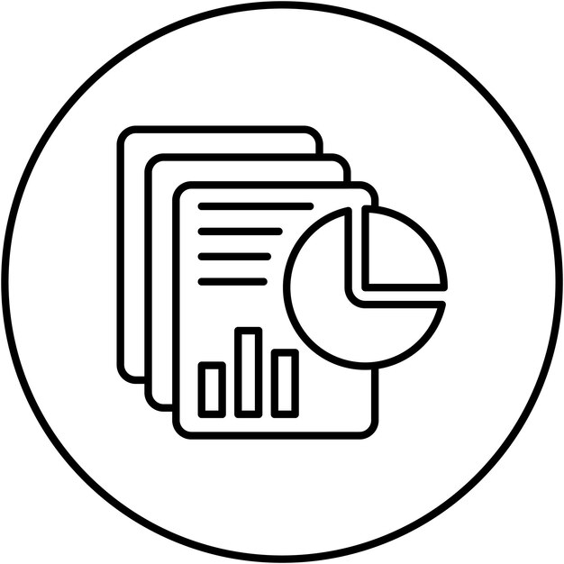Imagen vectorial del icono de informes de análisis Se puede utilizar para la agencia de redes sociales