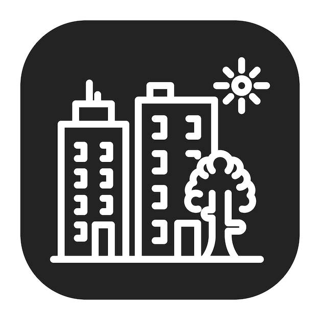 Imagen vectorial de icono de infraestructura verde Puede utilizarse para el desarrollo ecológico