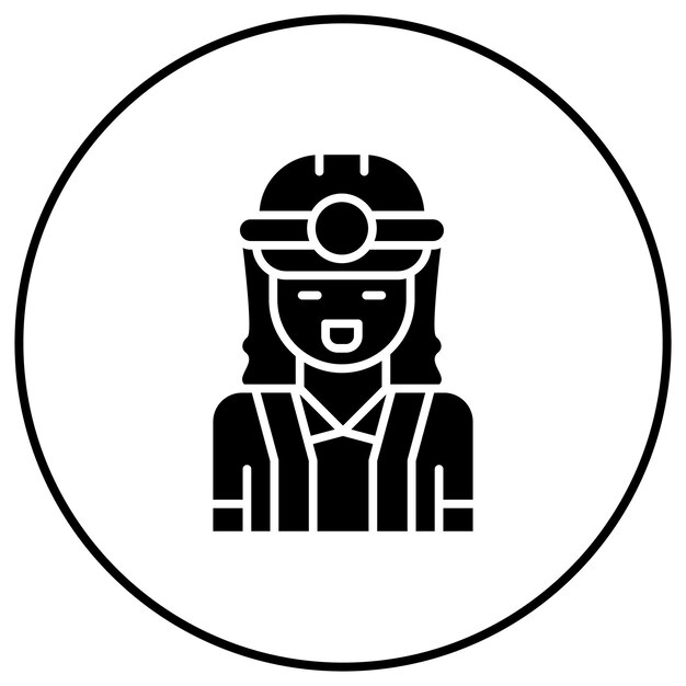 Imagen vectorial del icono de la ingeniera femenina Se puede utilizar para la ingeniería