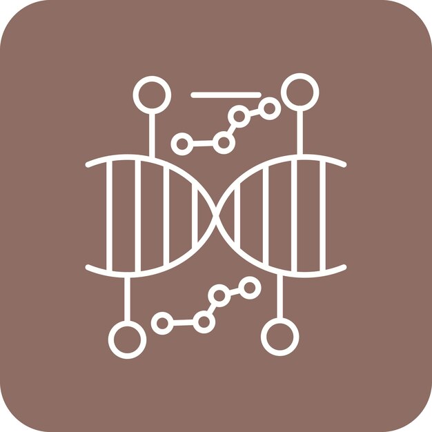 Imagen vectorial de icono de ingeniería genética Se puede utilizar para la ingeniería