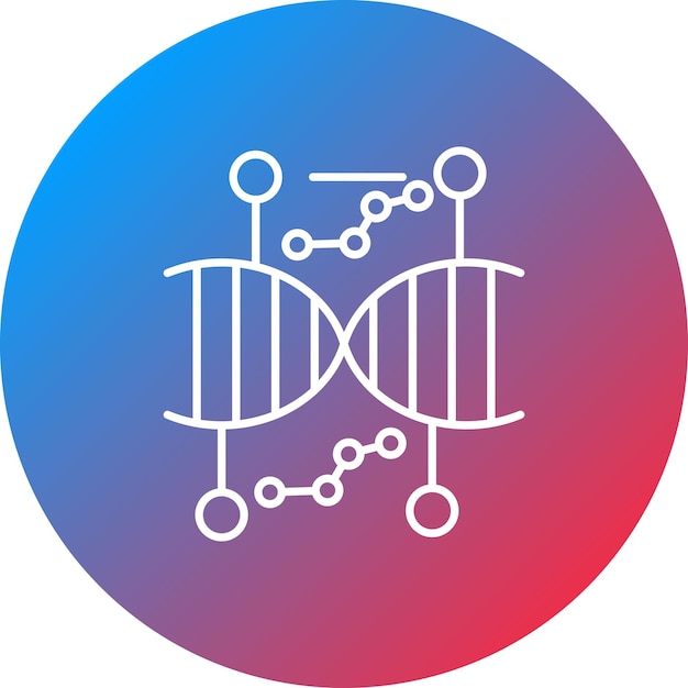 Imagen vectorial de icono de ingeniería genética Se puede utilizar para la ingeniería