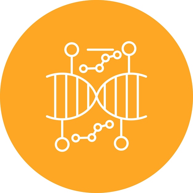 Imagen vectorial de icono de ingeniería genética Se puede utilizar para la ingeniería
