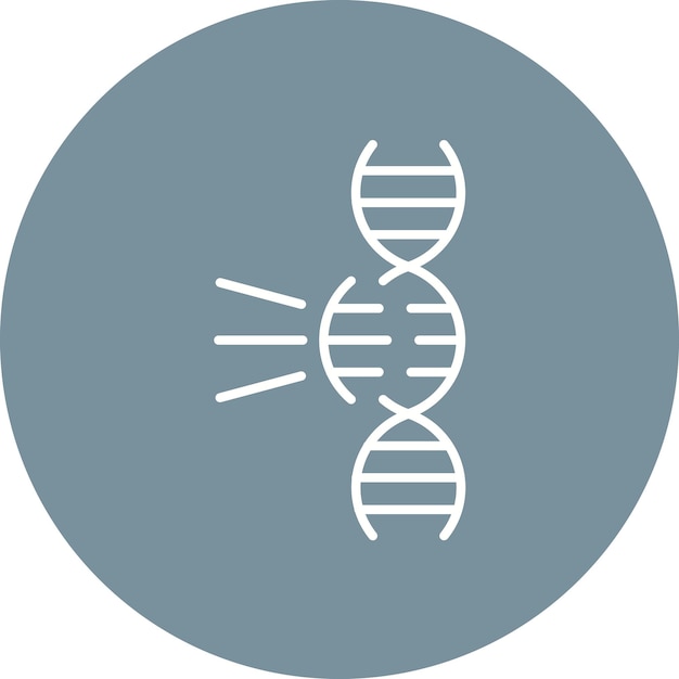 Imagen vectorial de icono de ingeniería genética Puede utilizarse para la bioingeniería