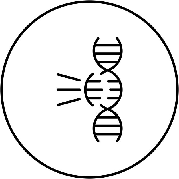 Vector imagen vectorial de icono de ingeniería genética puede utilizarse para la bioingeniería