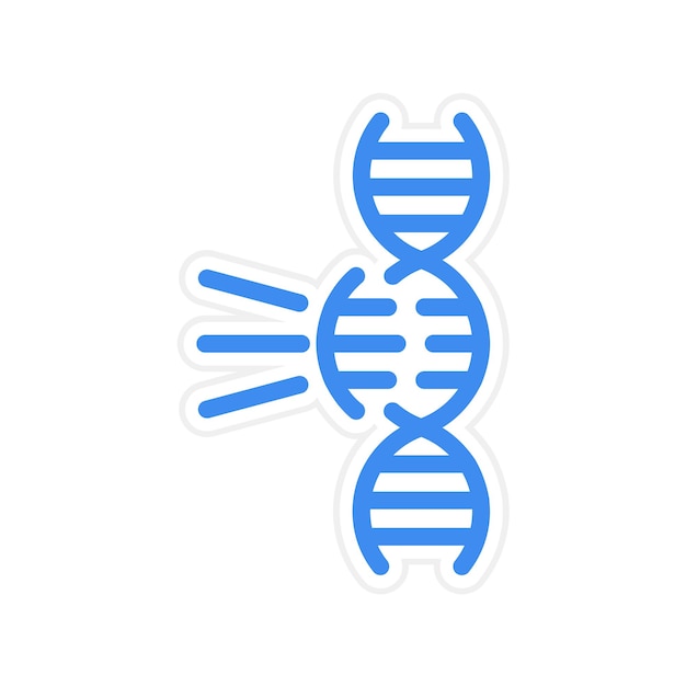 Imagen vectorial de icono de ingeniería genética Puede utilizarse para la bioingeniería