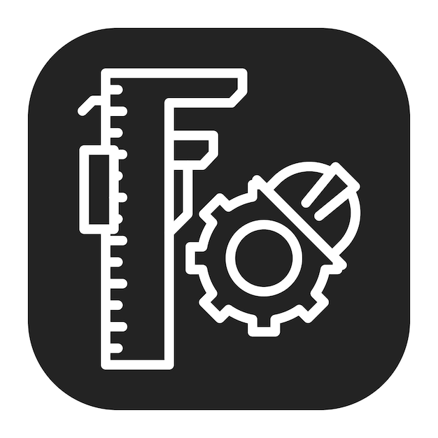 Imagen vectorial de icono de ingeniería Se puede usar para Ingeniero en Mecánica