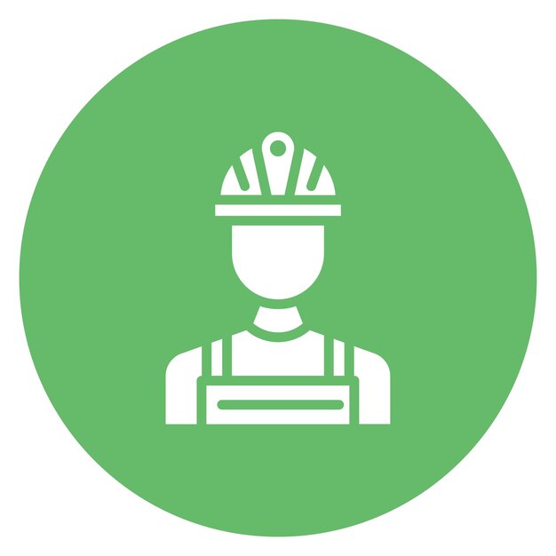 Imagen vectorial del ícono del ingeniero Avatar Se puede usar para Ingeniero en Mecánica
