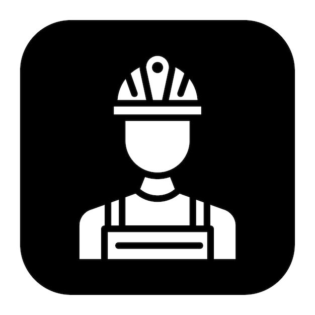 Imagen vectorial del ícono del ingeniero Avatar Se puede usar para Ingeniero en Mecánica