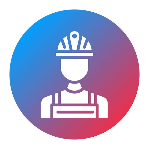 Imagen vectorial del ícono del ingeniero Avatar Se puede usar para Ingeniero en Mecánica