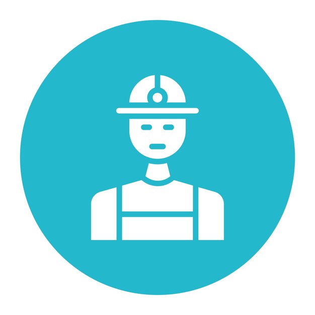 Imagen vectorial del icono del ingeniero masculino Se puede utilizar para la fabricación