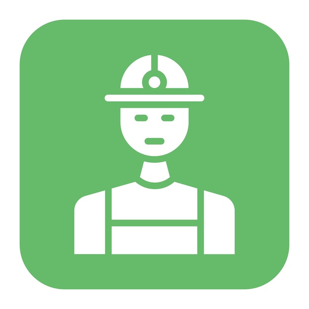 Imagen vectorial del icono del ingeniero masculino Se puede utilizar para la fabricación