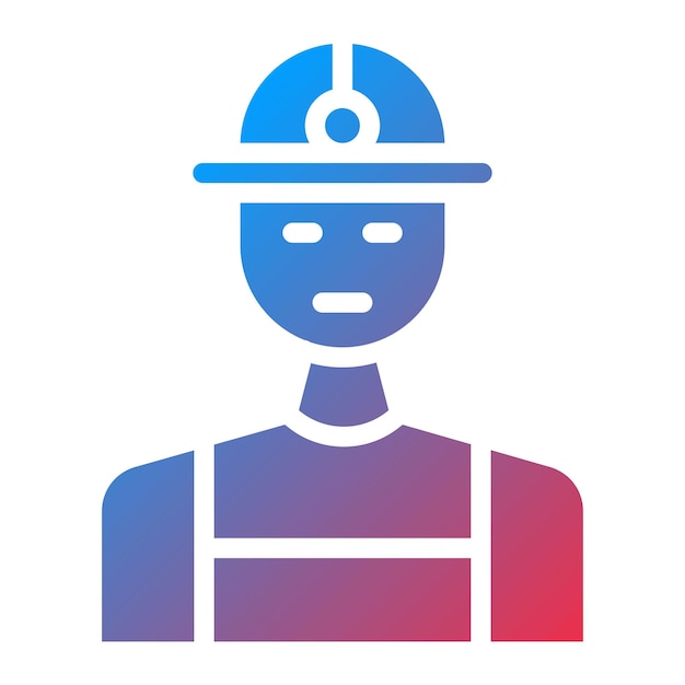 Imagen vectorial del icono del ingeniero masculino Se puede utilizar para la fabricación