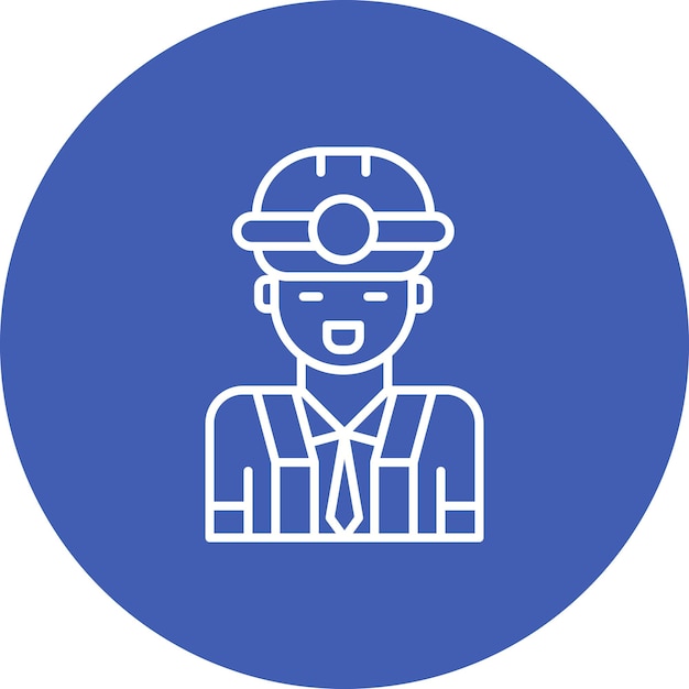 Imagen vectorial del icono del ingeniero masculino Se puede utilizar para la ingeniería