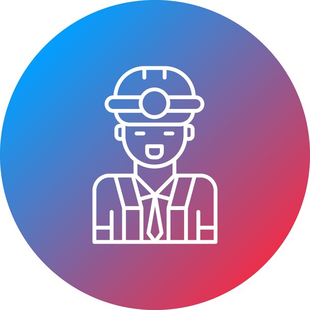 Imagen vectorial del icono del ingeniero masculino Se puede utilizar para la ingeniería