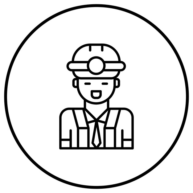 Imagen vectorial del icono del ingeniero masculino Se puede utilizar para la ingeniería