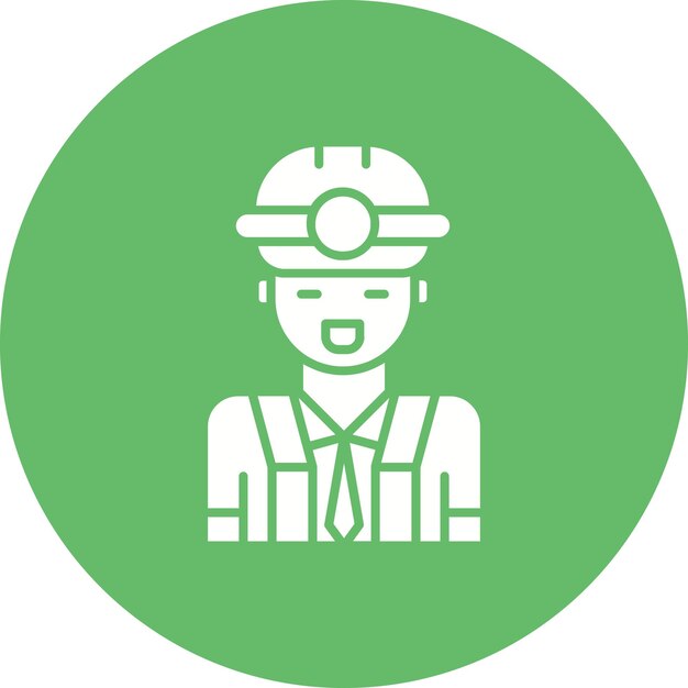 Imagen vectorial del icono del ingeniero masculino Se puede utilizar para la ingeniería