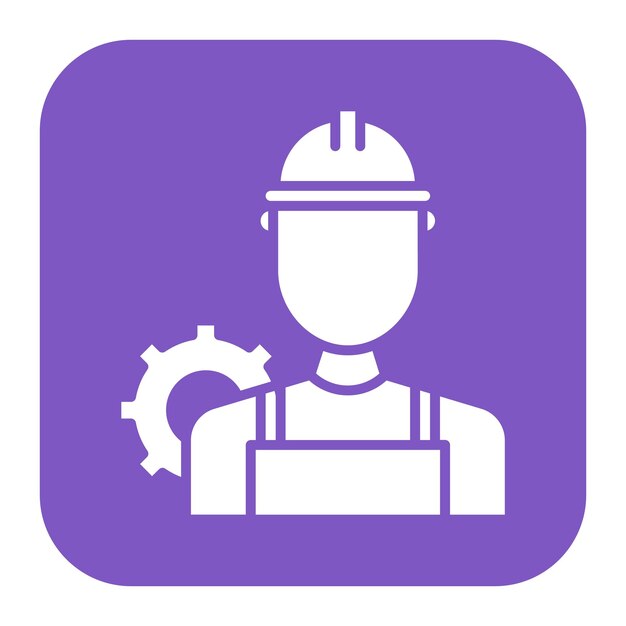 Imagen vectorial de icono de ingeniero Se puede usar para humanos