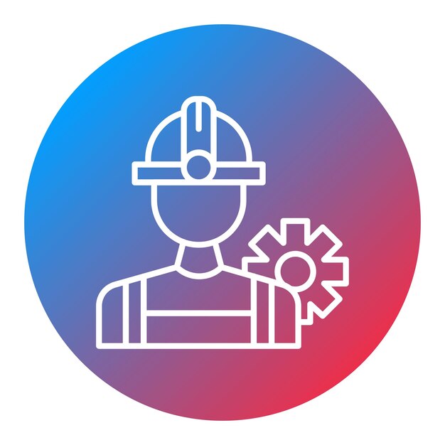 Imagen vectorial de icono de ingeniero Se puede usar para mujeres