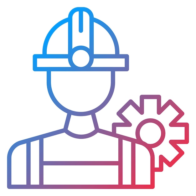 Imagen vectorial de icono de ingeniero Se puede usar para mujeres