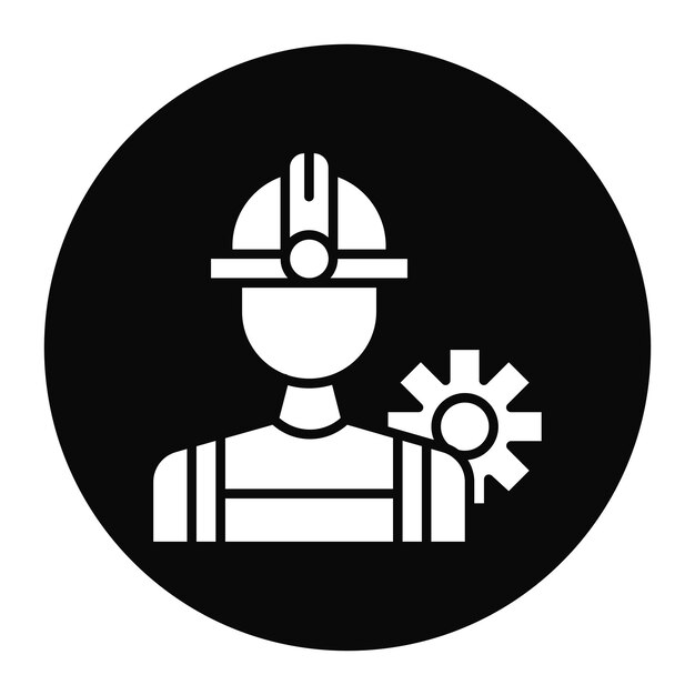 Imagen vectorial de icono de ingeniero Se puede usar para mujeres