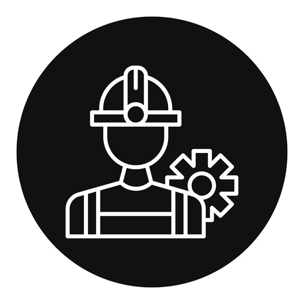 Imagen vectorial de icono de ingeniero Se puede usar para mujeres