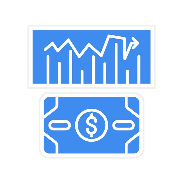 Imagen vectorial del icono de ingresos Se puede utilizar para la contabilidad
