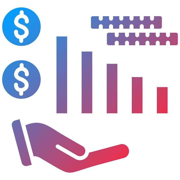 Imagen vectorial del icono de ingresos Se puede utilizar para Fintech