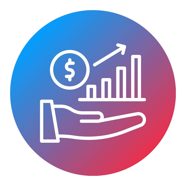 Imagen vectorial del icono de ingresos Se puede utilizar para la gestión de productos