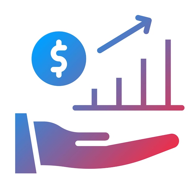 Imagen vectorial del icono de ingresos Se puede utilizar para la gestión de productos