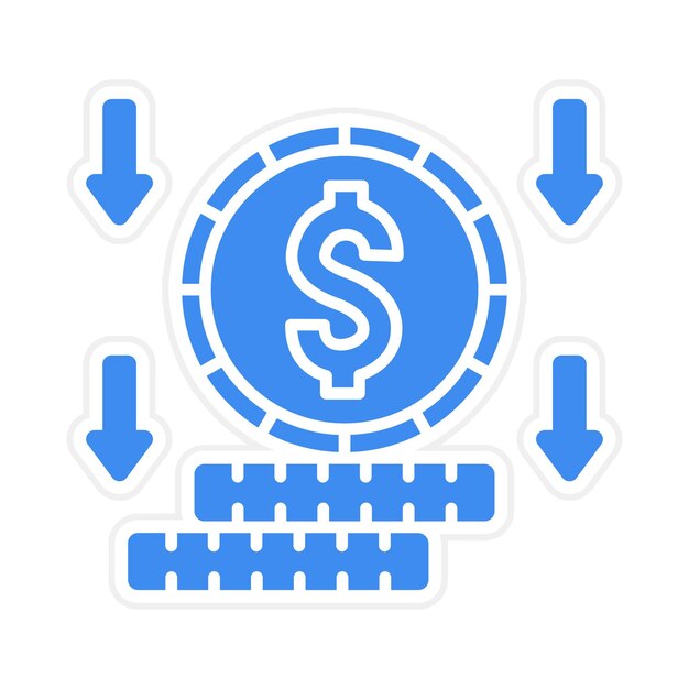 Vector imagen vectorial del icono de ingresos puede utilizarse para fintech