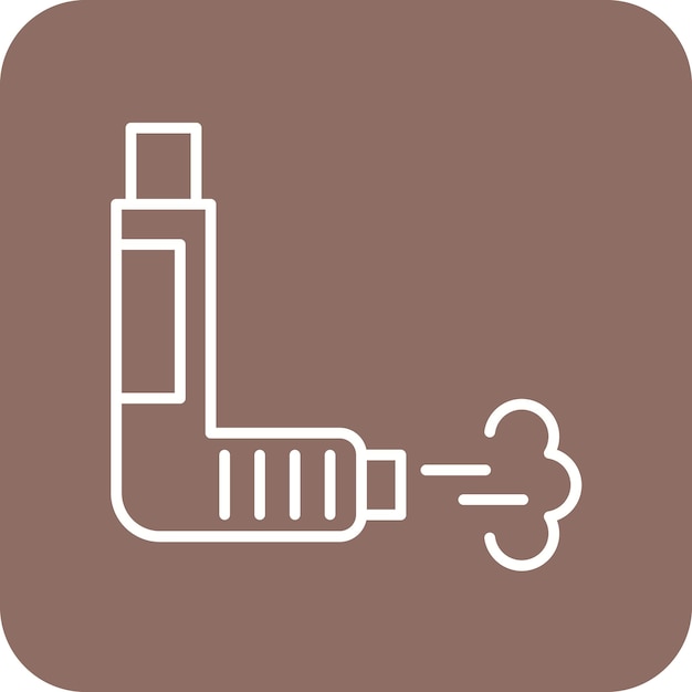Imagen vectorial del icono del inhalador Puede utilizarse para la medicina