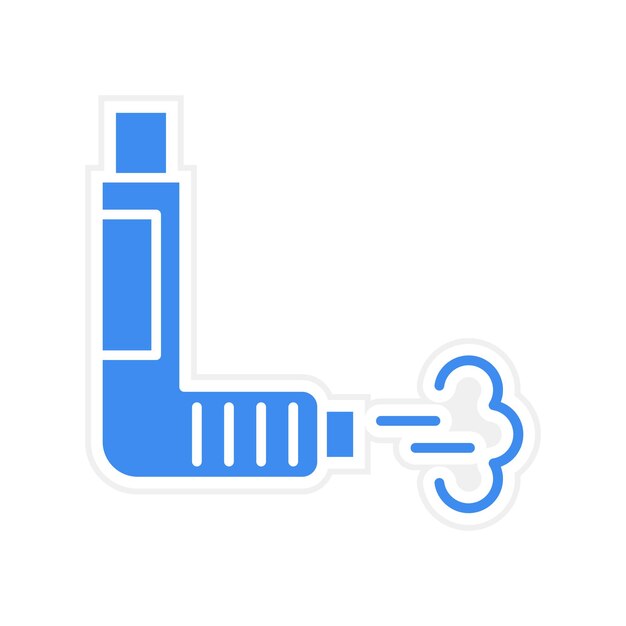 Imagen vectorial del icono del inhalador Puede utilizarse para la medicina