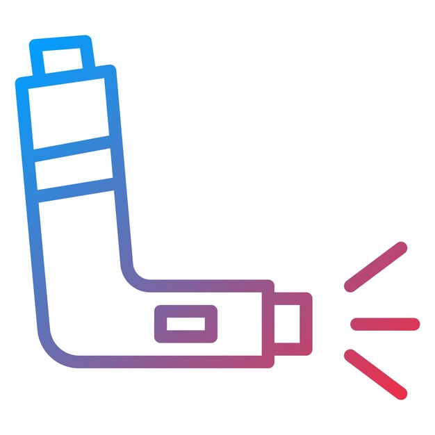 Imagen vectorial del icono del inhalador Puede utilizarse para la tuberculosis